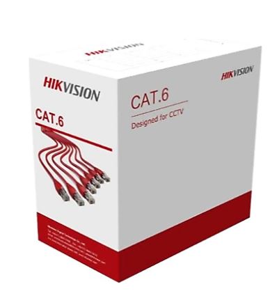 HIKVISION DS-1LN6U-G CAT6 UTP 305 Metre 23 AWG 0.55 mm Network Kablosu Saf Bakır Gri
