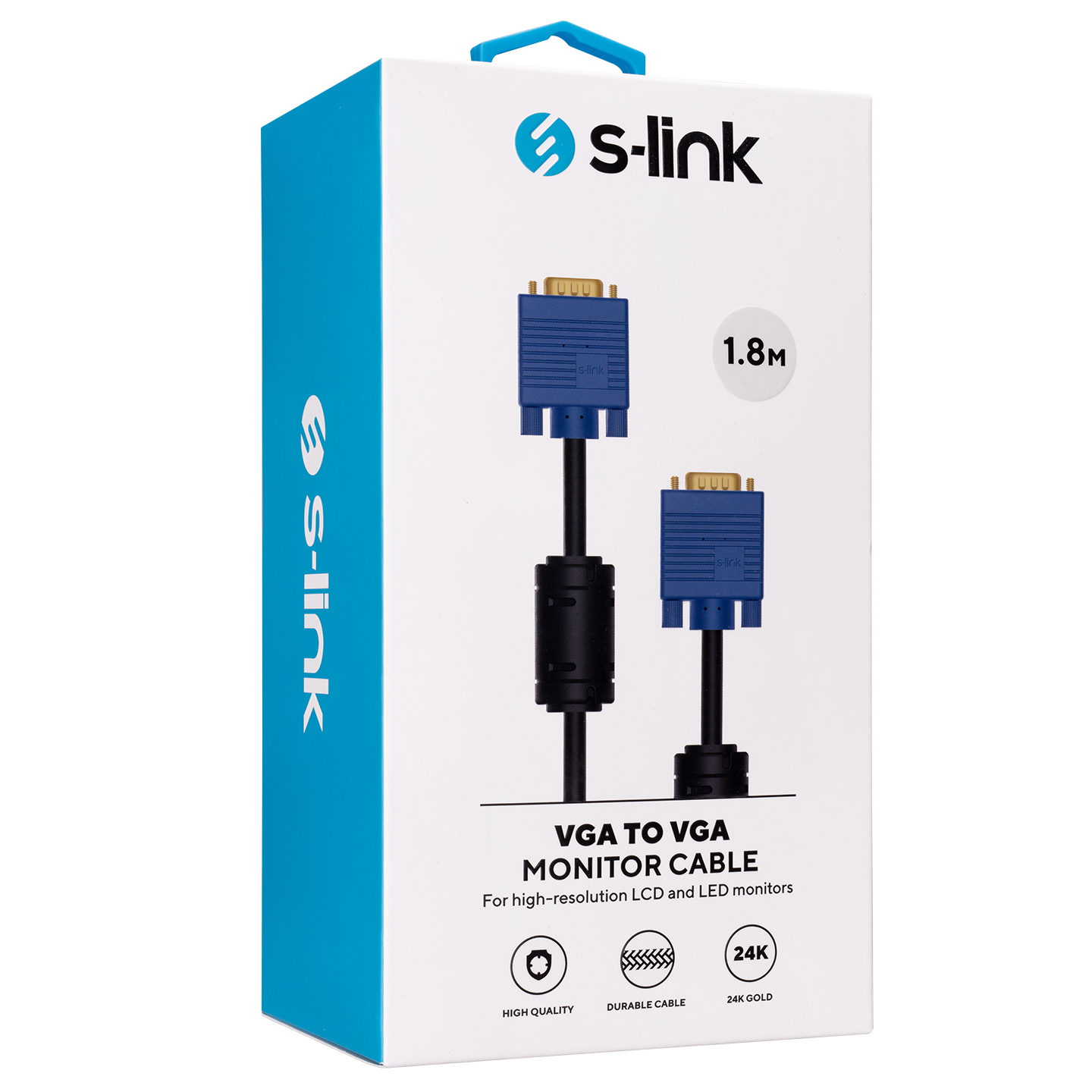 S-LINK SLX-172 1.8 Mt Monitör Kablosu VGA 15E/15E