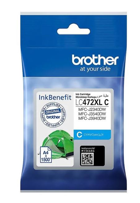 BROTHER LC 472XLC (1500 Sayfa) Cyan Kartuş