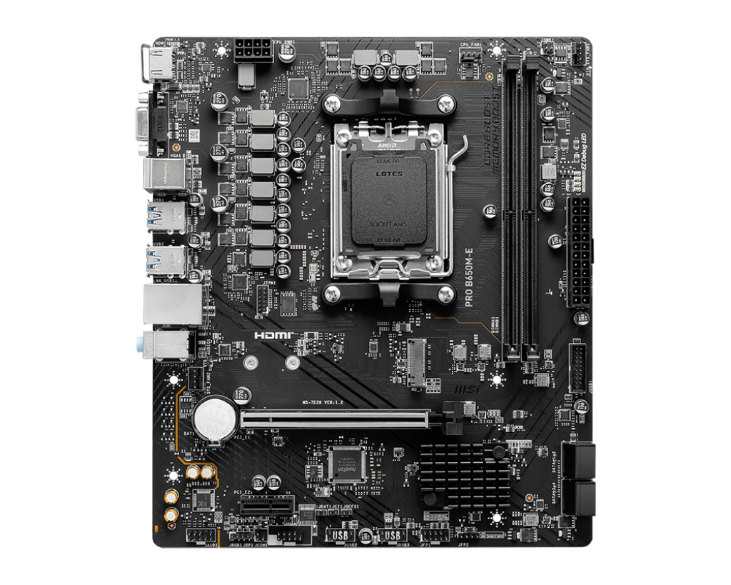 MSI PRO B650M-E B650 DDR5 (Vga Yok) GLan mATX HDMI M2 AM5 AMD Anakart