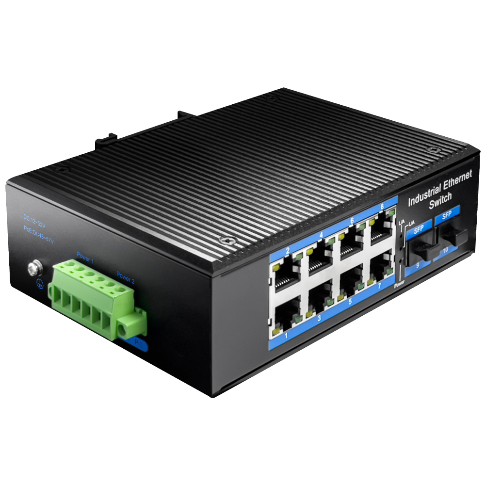 CUDY IG1008S2P 8 Port 10/100/1000 Yönetilemez 2 SFP (1GB) Endüstriyel Tip (-40°C+85°C) (8 Port Poe+) 240W Switch