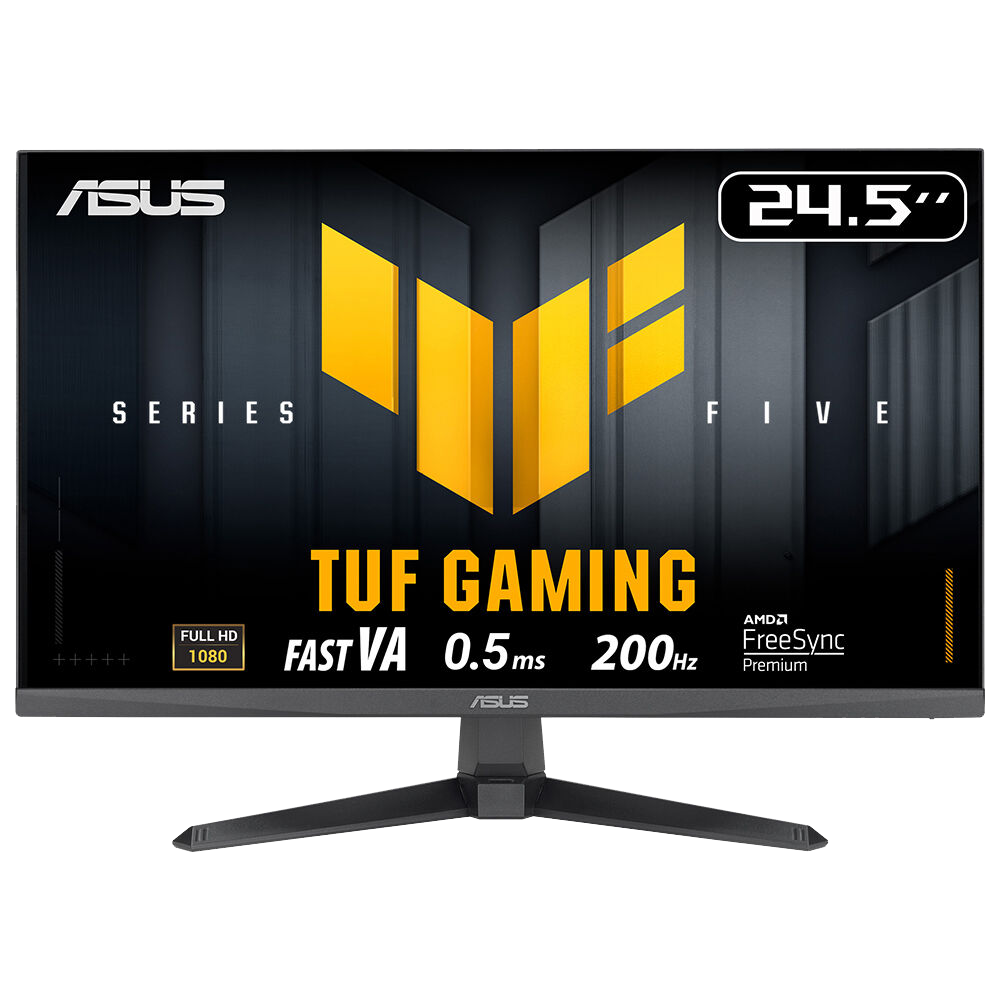 ASUS VG257Q5A TUF GAMING 24.5" LED 1ms 200Hz 1920x1080 FullHD 2xHDMI DP Multimedya (Vesa) Free Pre ELMB Siyah Monitör