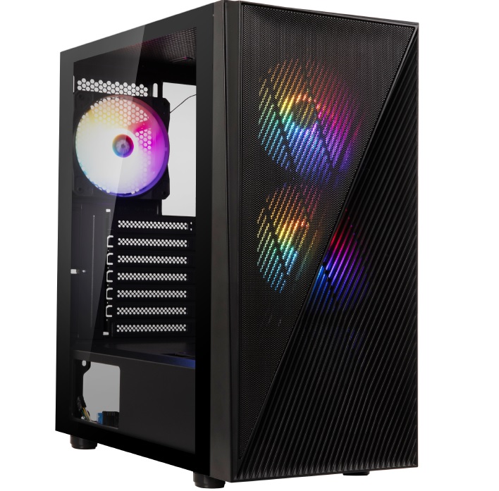 BITFENIX HEL-300-KKGXP-3F HELIOS Powersız Siyah Tempered Glass Mid Tower ATX Kasa