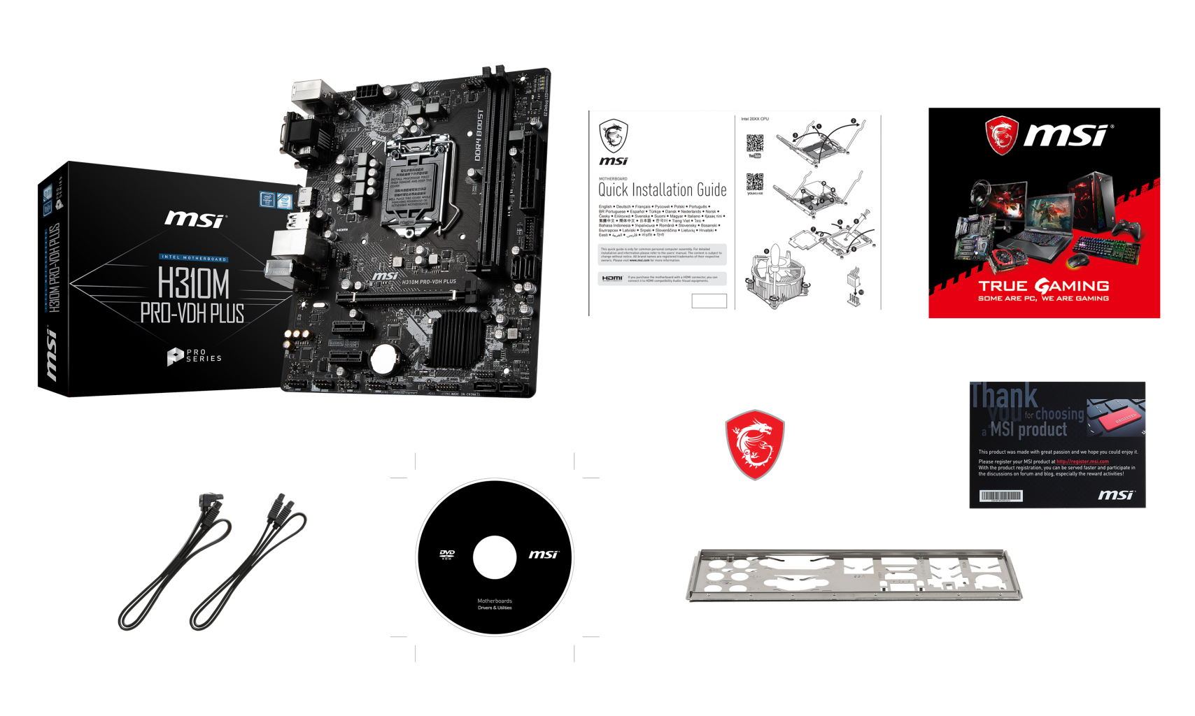 MSI H310M PRO-VDH PLUS H310 DDR4 Vga GLan mATX DVI VGA HDMI USB3.1 1151Pv2 Anakart