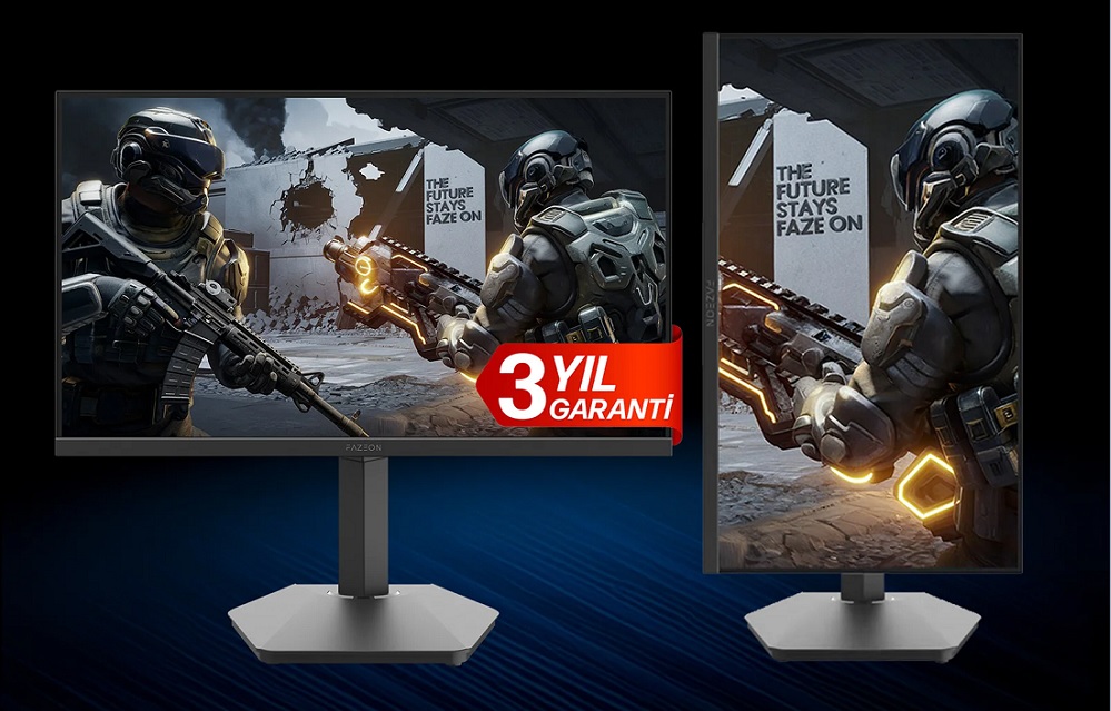 FAZEON X27F240P Gaming 27" LED IPS 0.5ms 240Hz 1920x1080 FullHD 2x HDMI 1xDP (Vesa( Pivot Amd Free G-SYNC Siyah Monitör