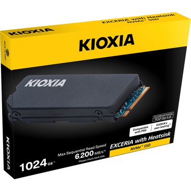 KIOXIA LSC11K1T02G8 EXCERIA M.2 1TB (6200/4900MB/s) PCIe + NVMe SSD Disk (GEN4) Soğutuculu