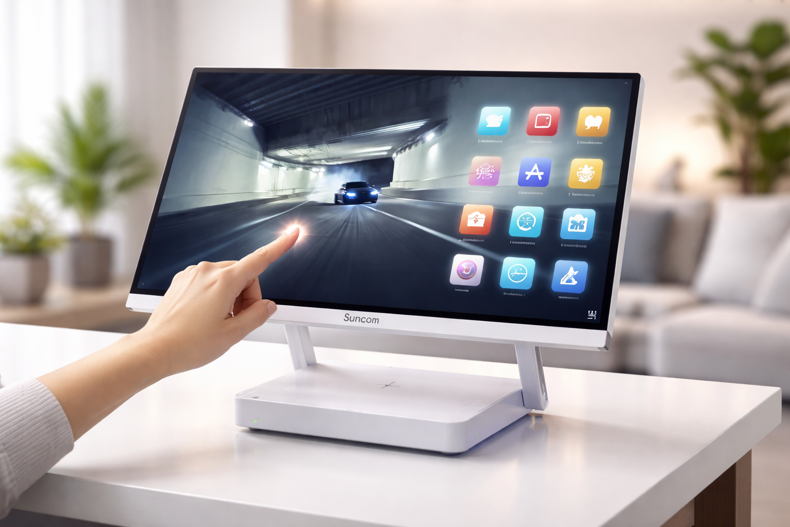 SUNCOM Touch SCA-132T i7-13650H 16GB 512GB SSD O/B Dokunmatik 27" Beyaz DOS All in One PC Bataryalı
