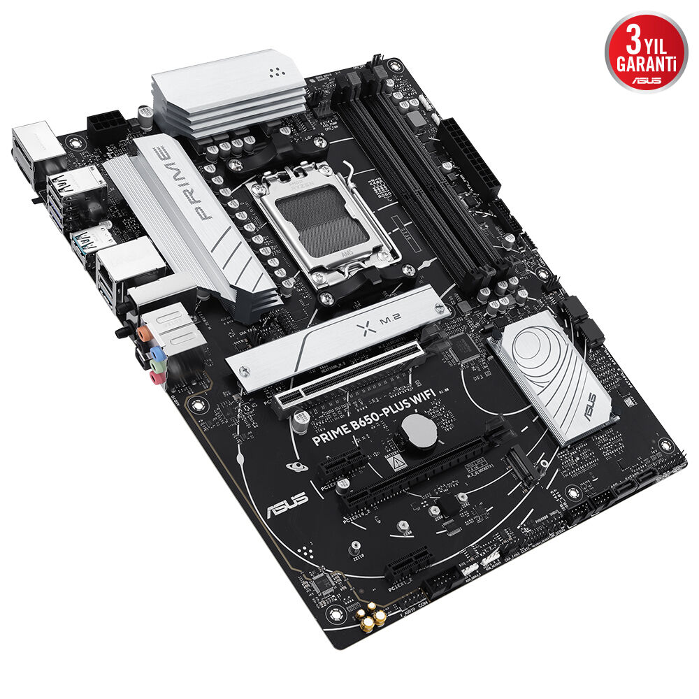 ASUS PRIME B650-PLUS WIFI B650 DDR5 (Vga Yok) GLan 2.5G ATX HD DP WIFI6 BT RGB M2 AM5 AMD Anakart