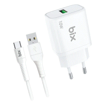 Bix BXC10TA BXC10TA-WT 18W 2.4A USB-A 1 m USB-A TO TYPE-C Beyaz KABLOLU SET