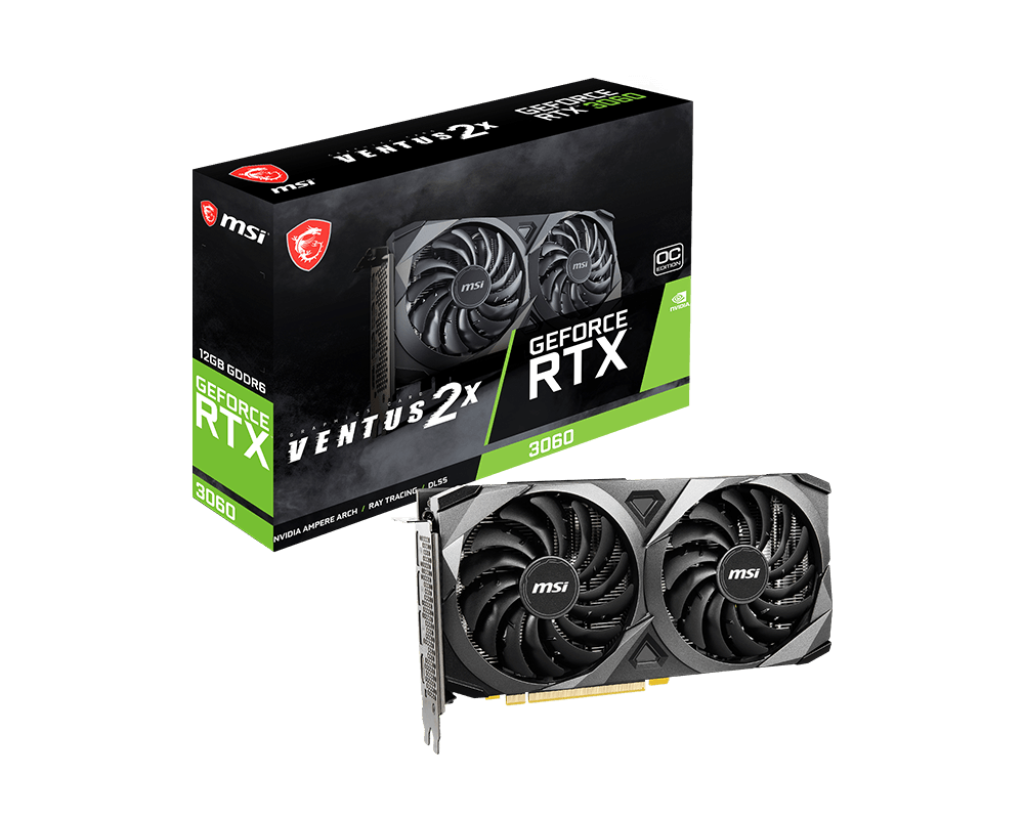 MSI RTX 3060 VENTUS 2X 12G OC 12GB Geforce RTX3060 GDDR6 192bit HDMI 3xDP 16x Ekran Kartı