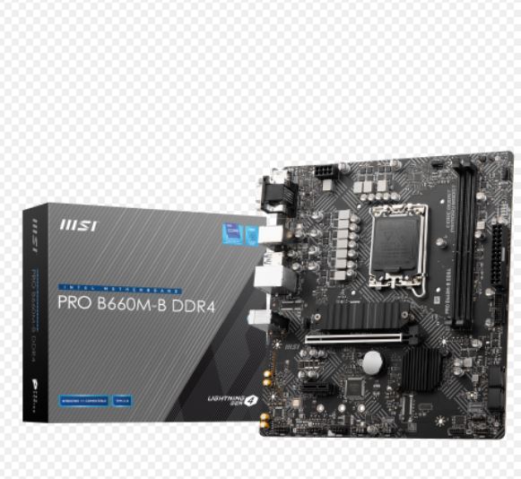 MSI PRO B660M-B B660 DDR4 Vga GLan 2.5G mATX HDMI USB3 M2 1700p Anakart