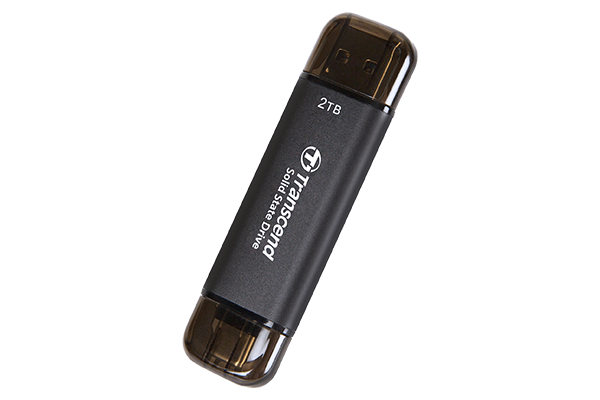 TRANSCEND TS512GESD310C ESD310 Mini 512GB (1050/900MB/s) USB ve TYPE-C Siyah Taşınabilir SSD Harddisk