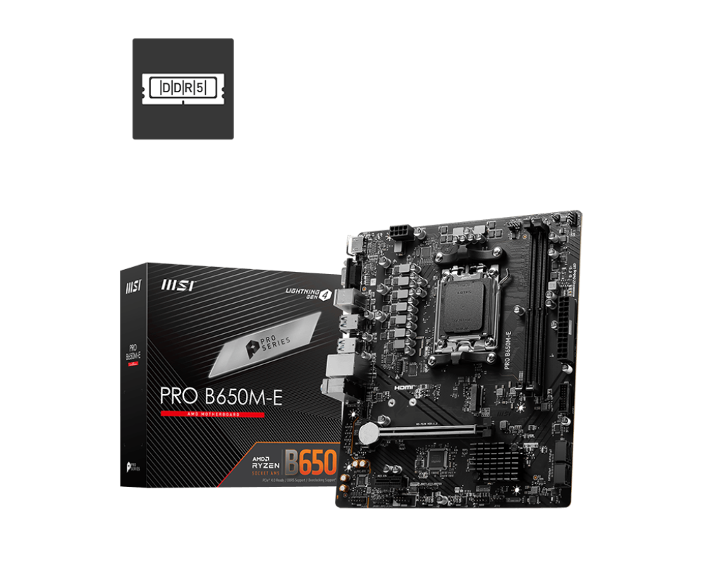 MSI PRO B650M-E B650 DDR5 (Vga Yok) GLan mATX HDMI M2 AM5 AMD Anakart