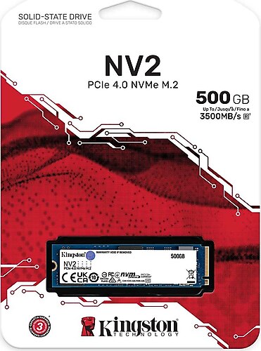 KINGSTON SNV2S/500G NV2 M.2 500GB (3500/2100MB/s) PCIe + NVMe SSD Disk (22x80MM)