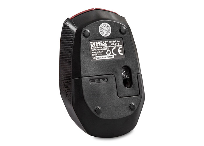 EVEREST KM-218 USB Kablosuz 2.4Ghz Kırmızı Kumaş Yüzey Mouse