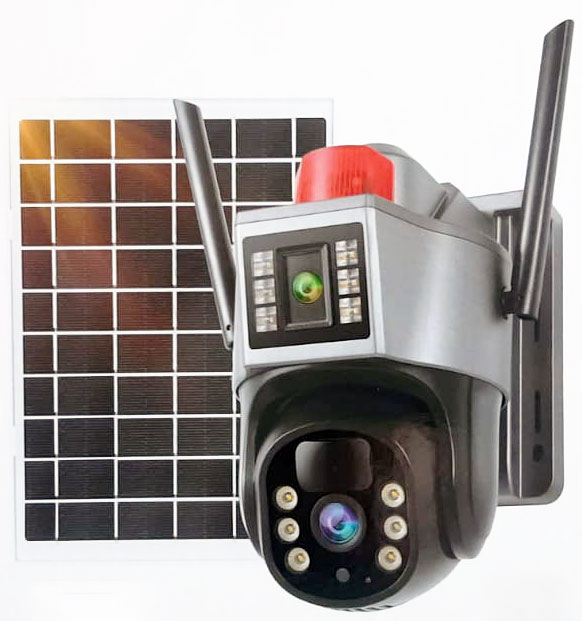 APRONX APX-WP266 3MP 3.6mm Solar Wi-Fi Kamera 12 Led Dual Light